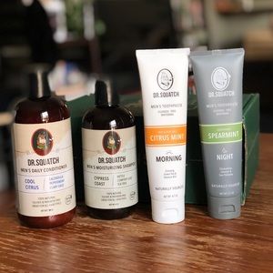 Dr. Squatch Men’s toothpaste conditioner shampoo